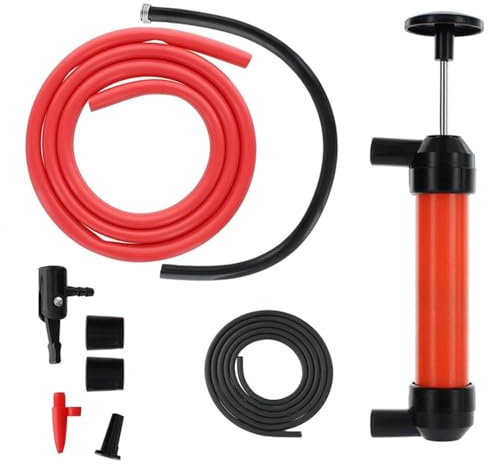 Manual Siphon Pump for Fuel & Liquids - Portable Hand-Operated Transfer Tool for Gas, Oil, Water