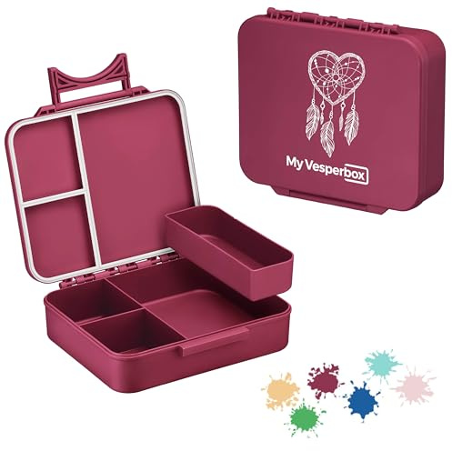 My Vesperbox® Brotdose für Kinder mit Fächern Liv [MADE IN GERMANY] - Lunchbox mit Trennfächern - Bento Box - Jausenbox - Brotzeitbox für Schule & Kindergarten - Vesperdose für Jungen & Mädchen