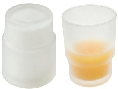 2er Set Mattierter Glas-Zahnputzbecher, Praktischer Zahnbürstenhalter & Mundspülbecher als Zahnbürsten Aufbewahrungslösung für Badezimmer, Haushalt & Hotel