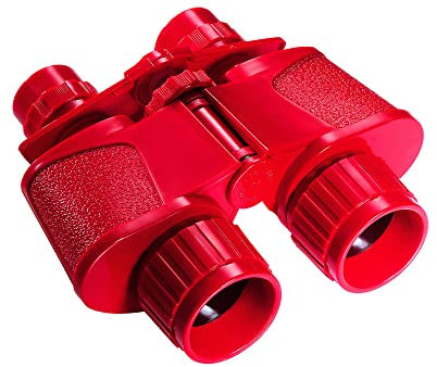 Navir 1050R Kinder Fernglas, 3.5-fache Vergrößerung, mit Umhängeband, Linsenabdeckung und Aufbewahrungsbehälter, ab 5 Jahren, rot