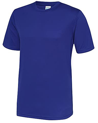 JUST COOL Mens Performance Plain T-Shirt XXL Reflex Blue