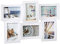 Relaxdays Cornice multifoto per più foto, portafoto multiplo per 6 fotografie effetto 3D da appendere bianco