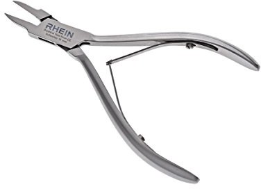 Eckenzange für Fußpflege- Nagelzange- Eckenzange spitz-Podologieinstrument extrem schlank- für tiefeingewachsene Nägel (11,5 cm)