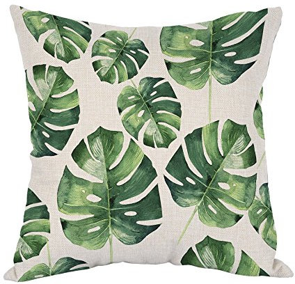 YISUMEI Kissenbezug Kissenhülle 60x60 cm Home Decor Dekokissen Fall Sofa Werfen Kissenbezüge Pillowcases Hawaii verlässt Palme