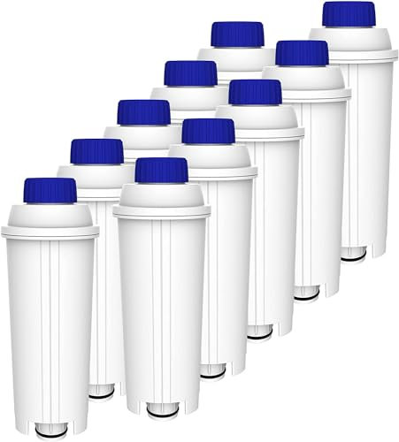 AQK-11 - Filtro de agua para cafetera DeLonghi (sustituye a DLS C002 / SER 3017/5513292811, compatible con ECAM ETAM ESAM + 10 pastillas de limpieza)