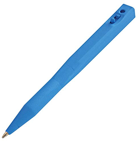 Kunststoff Kugelschreiber, Schreibstift, Kuli, detektierbar, ohne Clip, blau, blaue Schrift, sehr robust, HACCP