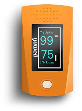 Saturimetro da Dito - Certificato CE - Sensore per Ossigenazione, Battito Cardiaco e Pulsazioni - Display leggibile - Misurazioni Rapide- Portatile