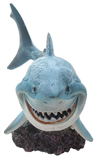 emours Aquarium-Dekoration im Hai-Design aus Kunstharz, Dekoration für Zuhause, klein