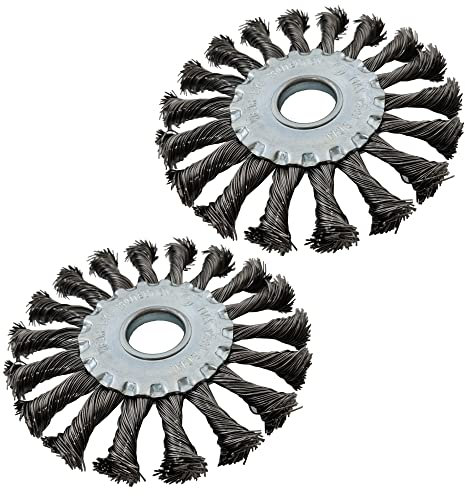 (PACK OF 2) Twist Knot Wire Wheel For 115mm / 125mm Angle grinder 115mm x 22.2mm Wire Brush Wheel
