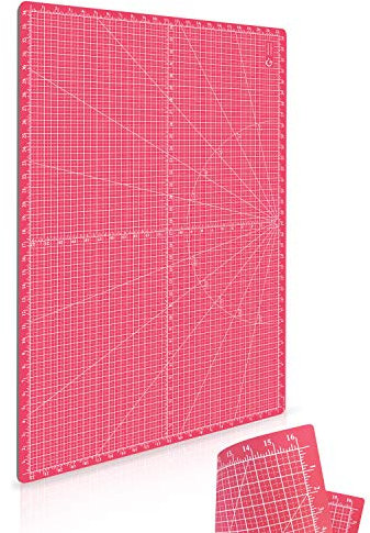 Golden Plus A1 Näh-Schneidematte, rutschfest, selbstheilend, langlebig, doppelseitig, perfekt für Kunst und Handwerk, Nähen, Stoff, Scrapbooking-Projekt A1 rot