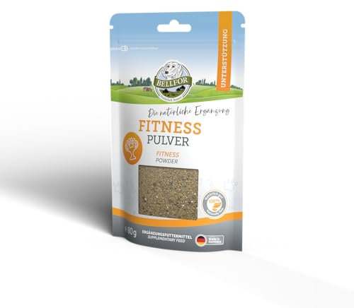 Bellfor Fitnesspulver für Hunde 80 g – Ergänzungsfuttermittel mit Insektenprotein und Aminosäuren für aktive Hunde