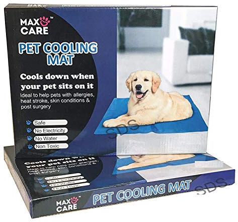Raxter Cooling Mat for Dogs & Cats, Self-Cooling Gel Pad, Foldable, Portable, Easy to Clean, 60 x 90cm, Blue, XL