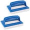 Yangfei 2pcs Limpieza de Piscinas Cepillo de Piso, Cepillo Piscina Cepillo de Pared, Cepillo de Esponja para Bañera, Cepillo Manual para Piscinas (14.5 * 8.5 * 7cm, Azul)
