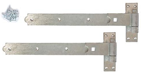 Gate Hinges Hook and Band 36 900mm Straight Galvanised Heavy Duty - Sold in Pairs