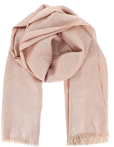 moonbow Etole Mariage Brillante 10% Polyester 90% Viscose Rose gold - Grand Foulard Femme Fils Argentés Chic et Léger - Maxi Foulard Long et Rectangulaire 210cm x 100cm - Chale Original et Moderne