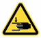 Lot de 5 panneaux adhésifs de 15 cm autocollants triangle jaune signalisation dangereuse (15 cm, apport main)