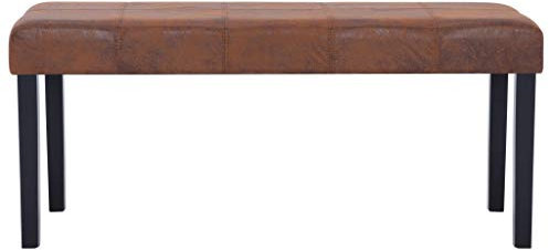 Atlojoys Sitzbank, Esszimmerbank, Küchenbank, Sitzgruppe, Braune 106 x 43 x 46 cm Material 1-Kunstlederpolsterung