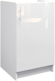 JD Greta Fixed Height 500mm Kitchen Base Cabinet Floor Unit (Without Worktop) – White Gloss