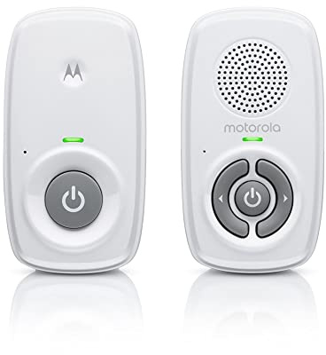 Motorola Baby Nursery AM21/MBP21 - Vigilabebés Audio Digital con tecnología DECT para la vigilancia de Audio, Alcance de 300 Metros, Micrófono de Alta sensibilidad, Blanco