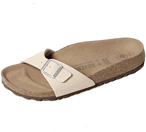 Birkenstock Madrid Vegan Birkibuc Womens Light Rose Sandals-EU 39