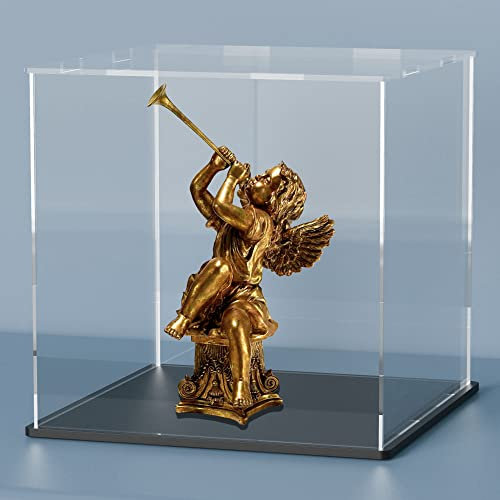 HEMYLU Acryl-Vitrine, transparente Acrylbox mit mattem Boden und Deckel für Display, große Vitrine für Actionfiguren, Aufbewahrung und Organisation von Spielzeug (30,5 x 30,5 x 30,5 cm)