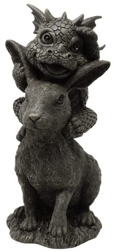 MystiCalls by Mayer Chess Gartenfigur Gartendrache - Modell Bunny - Fantasy Figur Deko Drache süß