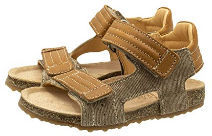 Ocra Sandalen mit Klett 604 pflanz. geg. Leder Braun, Schuhgröße:EUR 30