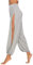 Color Solid Pants Freizeit Damen Running High Stretch Exercise Split Yoga Pants Yoga Jumpsuit (Grey, XXL)