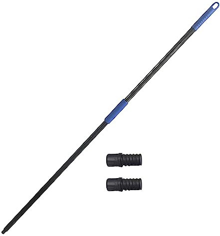 Teleskop-Ersatzgriff, amerikanisches Gewinde, 25 mm, Metall-Wischmoppgriffe, robuster Ersatzgriff für Rechen, Besengriff inklusive 2 Gewinde-Ersatzteile (ausziehbar von 101,6 cm bis 152,4 cm) (25 mm)