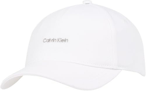 Calvin Klein CALVIN LETTERING CANVAS CAP Kappe Damen, Weiß (Bright White), OS