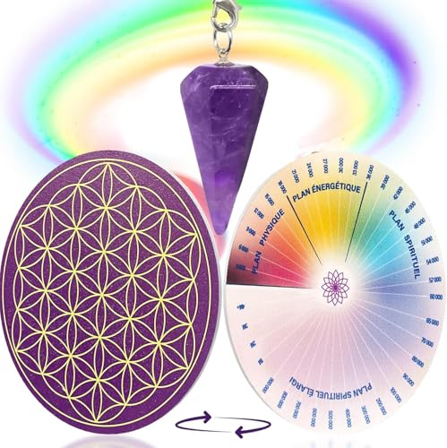 VIBRATIS Blume des Lebens aus PVC – 15 cm Esoterik Untersetzer für Pendel & Edelsteine – Energetische Aufladung & spirituelle Harmonie