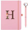 Personalisiertes A5 Notizbuch mit Initialen, PU Leder Journal mit Stift, Stifteschlaufe, 200Seiten, Tagebuch für Erwachsene Freundin Mädchen Frauen Geburtstag Abschluss Geschenk Muttertagsgeschenk(H)
