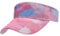 ZLYC Damen Sommer Sonnenschild Golf Visor Cap mit Klettverschluss(Krawatte Gefärbt Rosa),Einheitsgrößa
