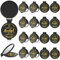 Gulfmew 18 specchi compatti motivazionali da 7,5 cm, ideali come bomboniere per feste, piccoli regali per donne, adulti, colleghi, festa della mamma, insegnanti, lauree, amici (nero)