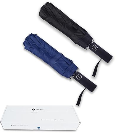 Bluinzi 46 Inch Compact Umbrellas for Rain - Travel Small Umbrella - Automatic Folding Umbrella - Windproof Portable Umbrella, Double 10-rib