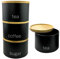 Set of 3 Stackable Tea Coffee Sugar Canister Airtight Food Storage Containers Sugar Jars Tin (Black)