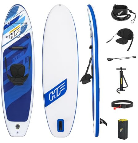 Hydro‑Force Oceana Aufblasbares Paddelboard, Kajak-Set mit Taillenleine, 3 m
