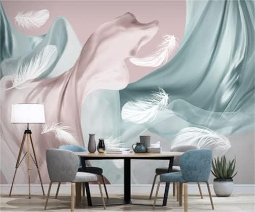 XLMING Abstrakt Minimalistisch Rosa Wachs 3D Tapete Wohnzimmer Sofa Schlafzimmer Esszimmer Home Dekoration Wand-200cm×140cm