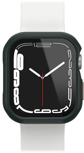 OtterBox Eclipse Bumper mit integrierter Displayschutzglas für Apple Watch Series 9/8/7-41mm, gehärtetes Glas, stoßfeste, sturzsichere und schlanke Schutzhülle für Apple Watch, Grün/Grau
