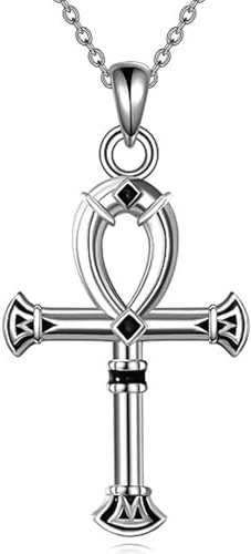 Ankh Kette 925 Sterling Silber Glaube Anhänger Zierliche Kette Winziger Gott Herren Gebet Religiöser Schmuck Geschenke