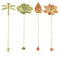 Yuanchu 4 Stück Blumen Lesezeichen mit Anhänger, Metall Lesezeichen mit Kette Niedliche Bücher Zubehör Florales Bookmarks Buchmarker zum Lesen für Frauen Lehrer Schüler Geschenk