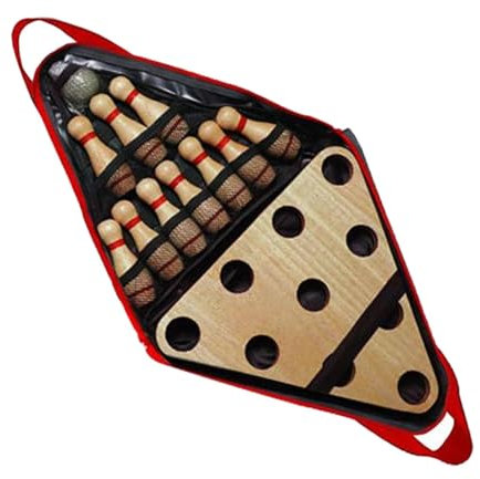 Harilla Shuffleboard-Bowling-Pin-Set mit 10 Pins und Ballausrüstung, Kegelballspiele, Desktop-Bowling-Spielzeug für Party-Familienkinder