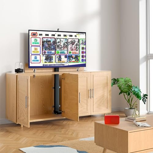 UUYRSZS TV-Wandhalterung, Wandhalterung für TV, elektrische Deckenhalterung für TV, motorisierter Lift für 26 bis 75 Zoll Fernseher, verstellbare Deckenhalterung für TV, motorisierte TV-Halterung mi