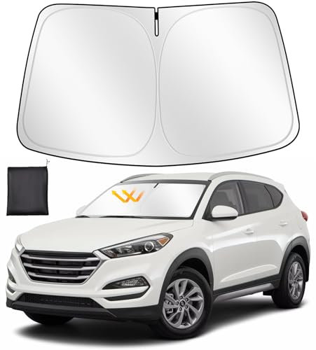 ZATOOTO Parasol para Hyundai Tucson 2021-2024, Parasol Coche Delantero Plegable, Grueso y Reflectante de Poliéster Bloquea los Rayos UV y Mantiene el Coche Más Fresco