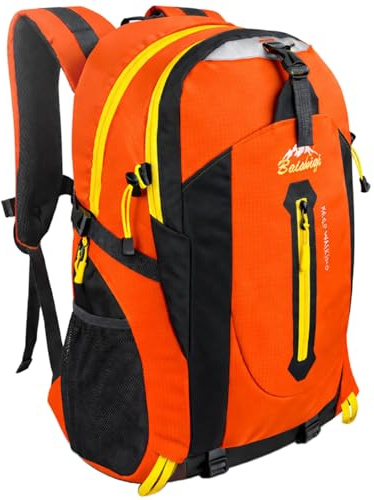 OcioDual Wanderrucksack 30L Orange, Travelite Rucksack, Arbeitsrucksack Herren, Wanderrucksack Herren, Rucksack Wasserdicht, Reiserucksack, Camping, Survival und Outdoor-Sport