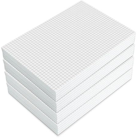 druck.de Notizblöcke Set A5 – 20 Blöcke, kariert, 50 Seiten pro Block, hochwertig, für Notizen, Skizzen und Aufgabenlisten – Geleimt, stabile Kartonrückseite, ideal für Büro, Schule und Zuhause