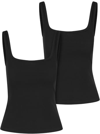 Urban Classics Ladies Wide Neck Rib Top 2-Pack