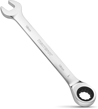 TIGHTSPOT 18 mm Ratchet Spanner - Polished, Tight-Spot Tool