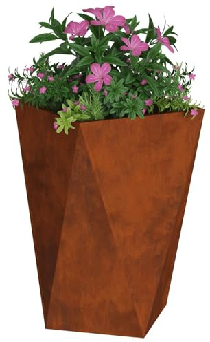 vidaXL Pflanzkübel Rostig 50 x 50 x 75 cm Wetterfeststahl