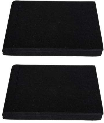 Lautsprecher Isolationspad 2 Stück, Schwammmatte für Subwoofer | Schwarz, Akustische Geräuschisolierung und Schwingungsdämpfung, für Lautsprecherboxen und Bühnenmonitor